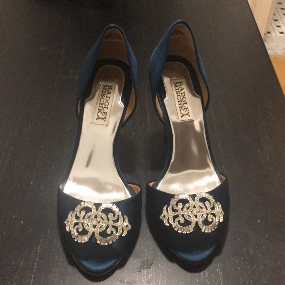Badgley Mischka D'Orsay pumps, Teal